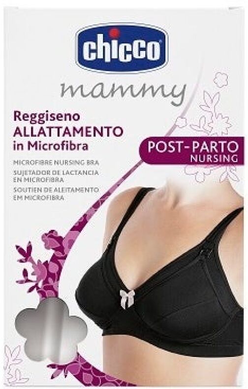 Artsana Spa Mammy Reggiseno Allattamento Microfibra Nero 3d Chicco 1 Pezzo