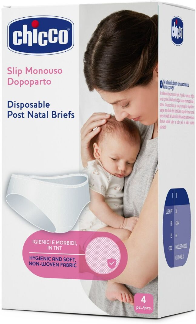 Chicco Slip Monouso Dopo Parto Tnt 4 Pezzi Tg.3