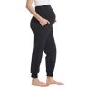 Joyaria Zwangerschapsbroek voor dames, lange zwangerschapspyjama/yogabroek, zwart, XXL