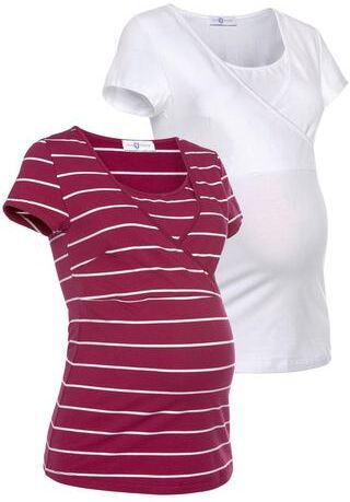 Neun Monate NU 15% KORTING: Neun Monate zwangerschapsshirt (set van 2)  - 42.99 - rood - Size: 36/38;40/42;44/46