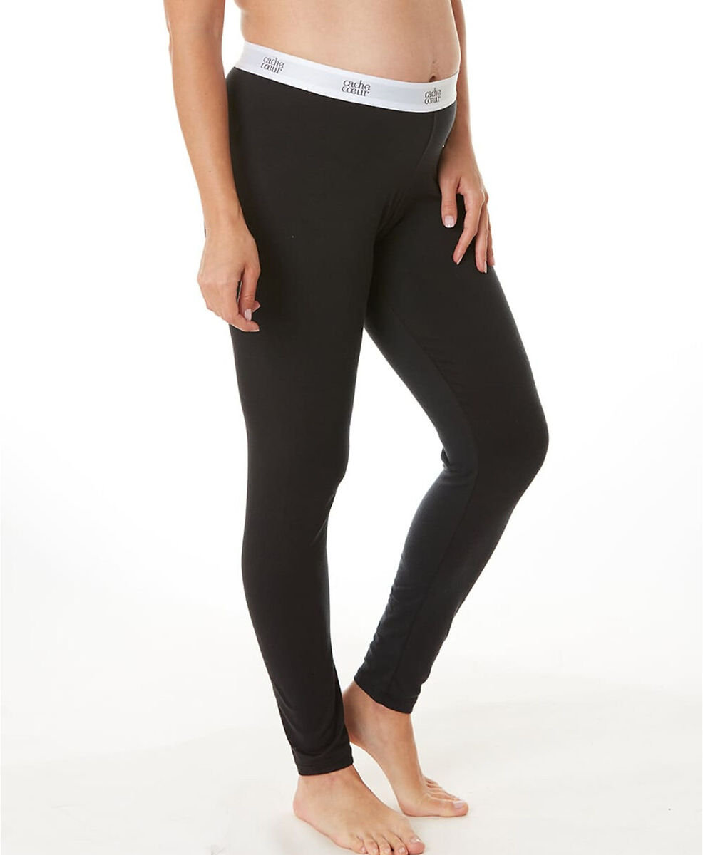 Cache Coeur Leggings para grávida, em tencel Life   Preto