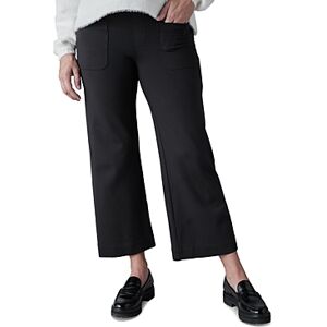 Ingrid & Isabel Wide Leg Ankle Maternity Pants  - Black Onyx - Size: Largefemale