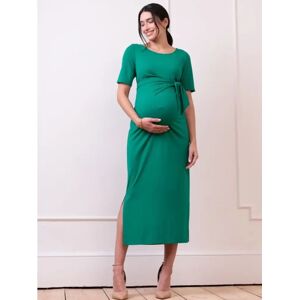 Seraphine Lia Midi Maternity Dress, Green - Green - Female - Size: 18