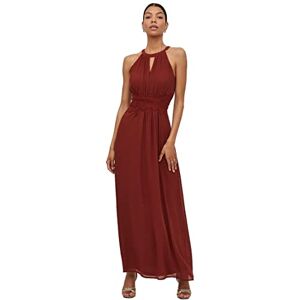 Bestseller A/s Vila Women's Vimilina Halter Neck Maxi Dress/Su-Noos, Fired Brick, 16