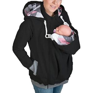 MXRFACTory 3 in 1 Baby Carrier Hoodie Jacket Kangaroo Coat/Jacket Women with Zipper Pregnant Top Baby Wearing Baby Holder Fleece Hooded Sweatshirt Soft and Comfortable Carrier Sweater,002,XXL