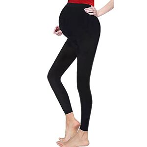 FNA Fashions Womens Full Length Maternity Cotton Legging Ladies Fancy High Waist Stretchable Trouser (UK 20, Black)