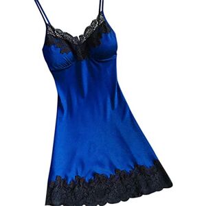 Generic Sexy Lingerie Costumes Role Play Sleepwear Satin Ladies Chest with Women Lingerie for Women Small (Blue, XXL)