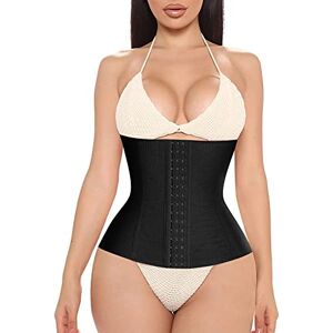 Bafully Womens Waist Trainer Corset Postpartum Recovery Belt Band Tummy Control Body Shaper (Black, M)