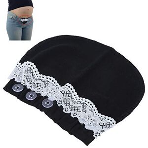 Cosiki Pregnancy Waistband Extender, Maternity Pants Extender, Can Cover Materials Pregnancy Period Educational Institution Early Education(Lace-Black)