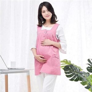 MekUk Anti radiation cloth Radiation Protection Maternity Clothing, Radiation Protection Vest Dress, Complimentary Belly Bib, Maternity Clothing(Pink,L)