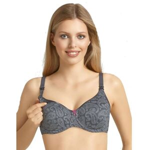 Anita Womens 5092 Paisely Nursing Bra - Grey Nylon - Size 40c