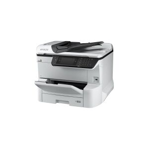 Epson WorkForce Pro WF-C8610DWF - Multifunktionsprinter - farve - blækprinter - A3 (297 x 420 mm) (original) - A3 (medie) - op til 22 spm (kopiering) - op til 24 spm (udskriver) - 335 ark - 33.6 Kbps - Gigabit LAN, USB vært, NFC, USB 3.0, USB 2.0 vært, Wi