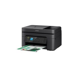 Epson WorkForce WF-2930DWF - Multifunktionsprinter - farve - blækprinter - 216 x 297 mm (original) - A4/Letter (medie) - op til 10 spm (udskriver) - 100 ark - 33.6 Kbps - USB 2.0, Wi-Fi(n)