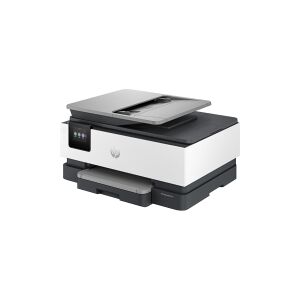 HP Officejet Pro 8122e All-in-One - Multifunktionsprinter - farve - blækprinter - Legal (216 x 356 mm) (original) - A4/Legal (medie) - op til 12 spm (kopiering) - op til 20 spm (udskriver) - 225 ark - USB 2.0, LAN, Wi-Fi(ac), Bluetooth - lys cement