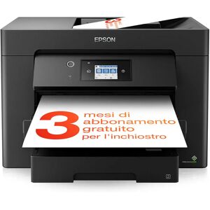 Epson WorkForce WF-7830DTWF, stampante multifunzione A3 getto d'inchiostro (stampa, scansione, copia), Display LCD 6,9 cm, Wi-Fi Direct, 3 mesi inchiostro incluso con ReadyPrint