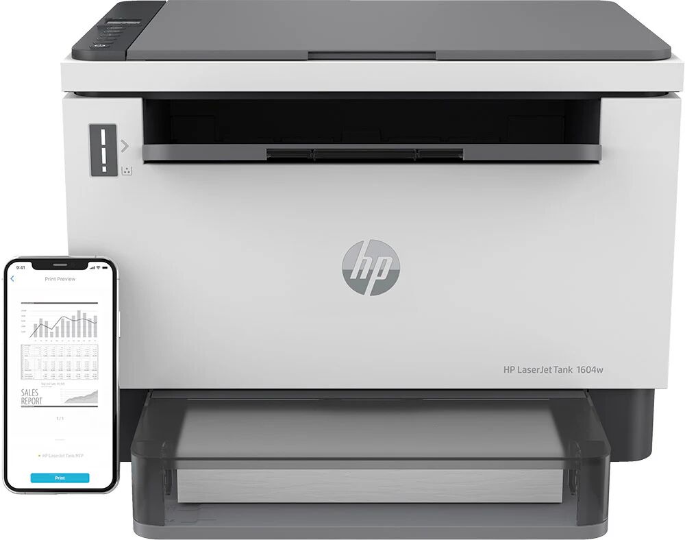 HP LaserJet Stampante multifunzione Tank 1604w, Bianco e nero, Stampante per Aziendale, Stampa, copia, scansione, Scansione verso e-mail Scansione verso e-mail/PDF scansione verso PDF Wi-Fi dual band