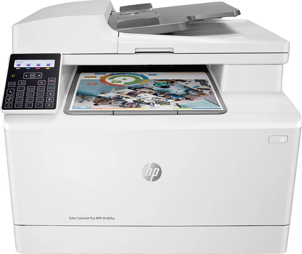 HP Color LaserJet Pro Stampante multifunzione M183fw, Stampa, copia, scansione, fax, ADF da 35 fogli, Risparmio energetico, Funzionalità di sicurezza avanzate, Wi-Fi dual band