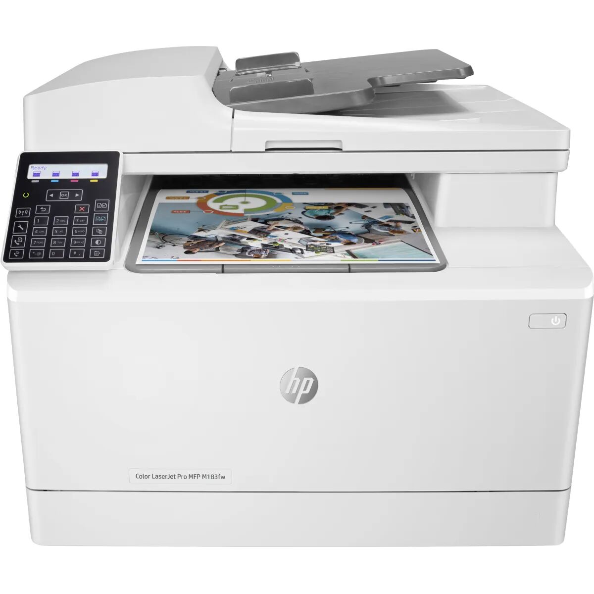 HP Color LaserJet Pro Stampante multifunzione M183fw, Colore, per Stampa, copia, scansione, fax, ADF da 35 fogli; Risparmio energetico; Funzionalità di sicurezza avanzate; Wi-Fi dual band [7KW56A#B19]