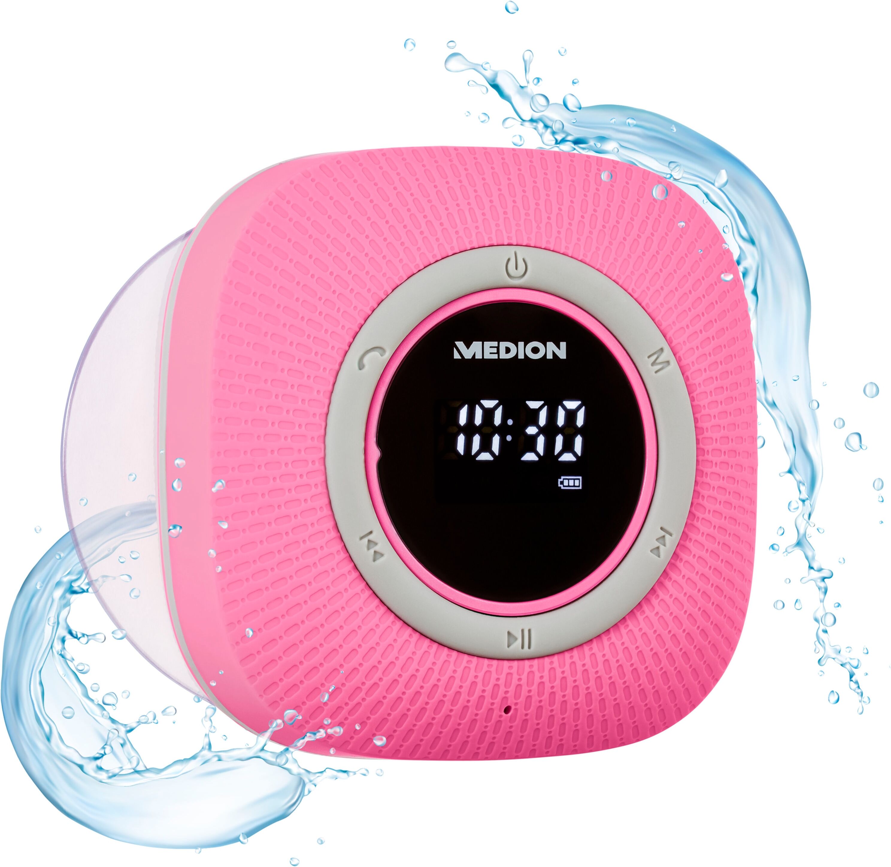 MEDION MEDION® LIFE P66096 Radio de douche Affichage LED FM Protection IPX6 Bluetooth 5.0 30 W Puissance de sortie