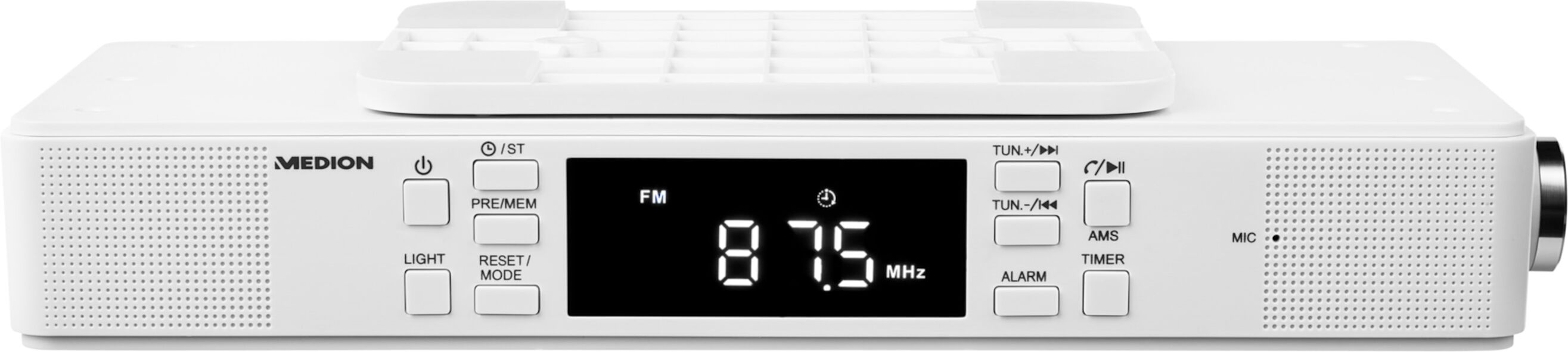 MEDION MEDION® LIFE® E66550 Radio sous meuble avec fonction Bluetooth® radio PLL-UKW fonction mains libres 2 x 2,7 W RMS fonction minuterie