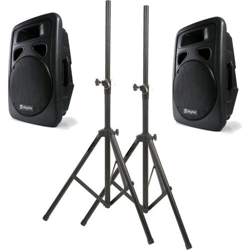 Skytec SP1500A actieve speaker set met statieven