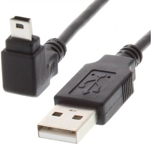 Usb Kabel 2.0 - Usb-A Han / 270° Vinklet Mini-B - 1.5 M