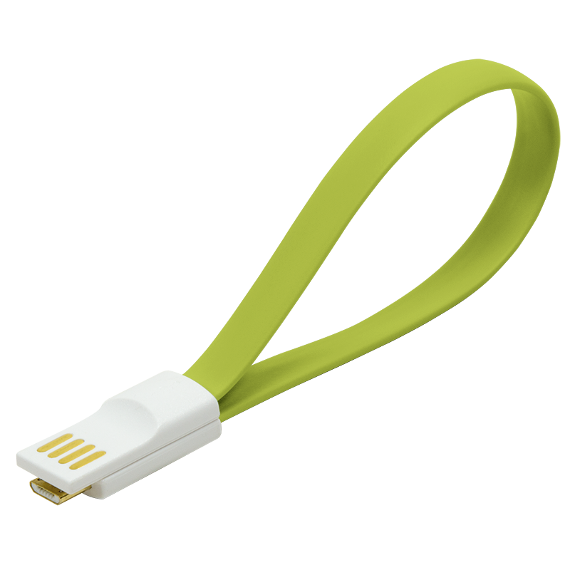 Huawei Fladt Usb-A Han 2.0 / Micro-B Han Kabel - Grøn - 0.20 M