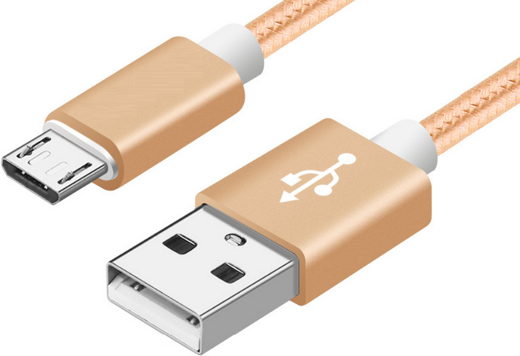 Huawei Stofbeklædt Usb-A / Micro-B Usb Kabel - Guld - 1 M