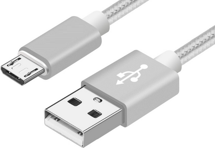 Huawei Stofbeklædt Usb-A / Micro-B Usb Kabel - Sølv - 0.5 M