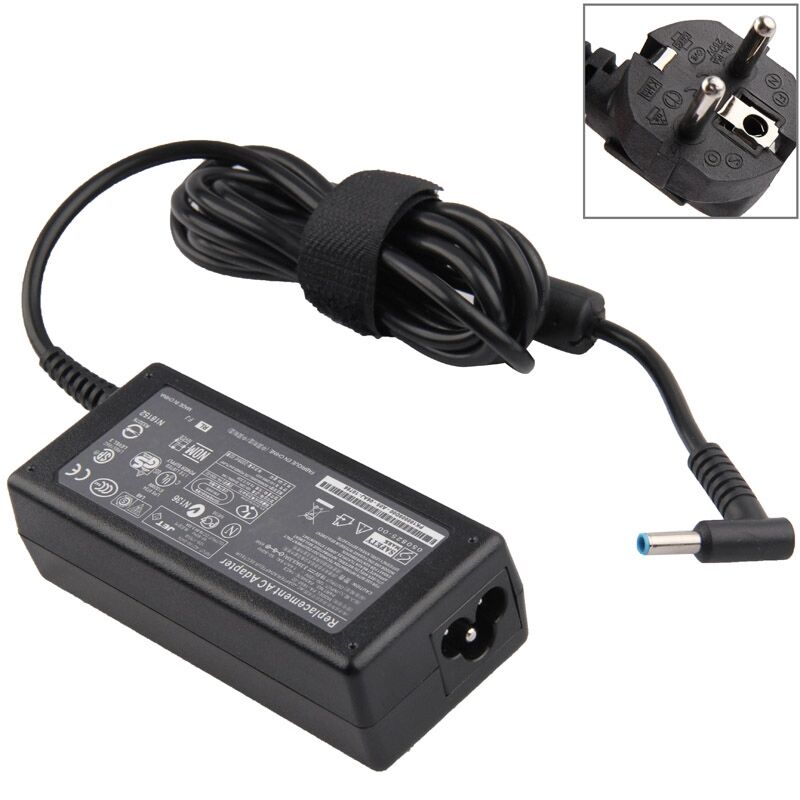 HP EU Plug AC Adapter 19.5V 3.33A  for HP Envy 4 Notebook, Output Tips: 4.5 mm x 3 mm