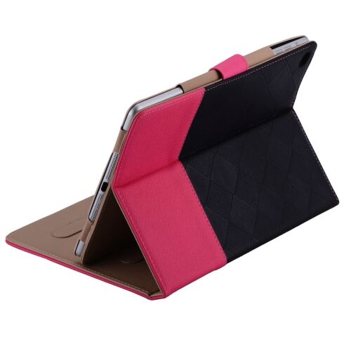 Tarvike iPad Air 2 nahkainen suojakotelo, musta/ magenta