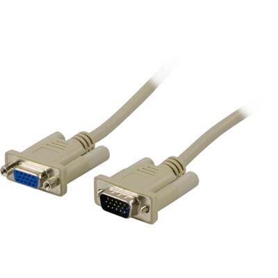 VGA-jatkokaapeli HD15u-HD15n 5m