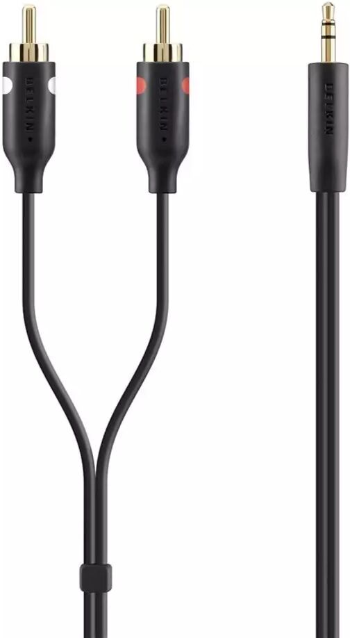 Belkin 3,5 mm jackplugg - Y stereolydkabel 2M - svart