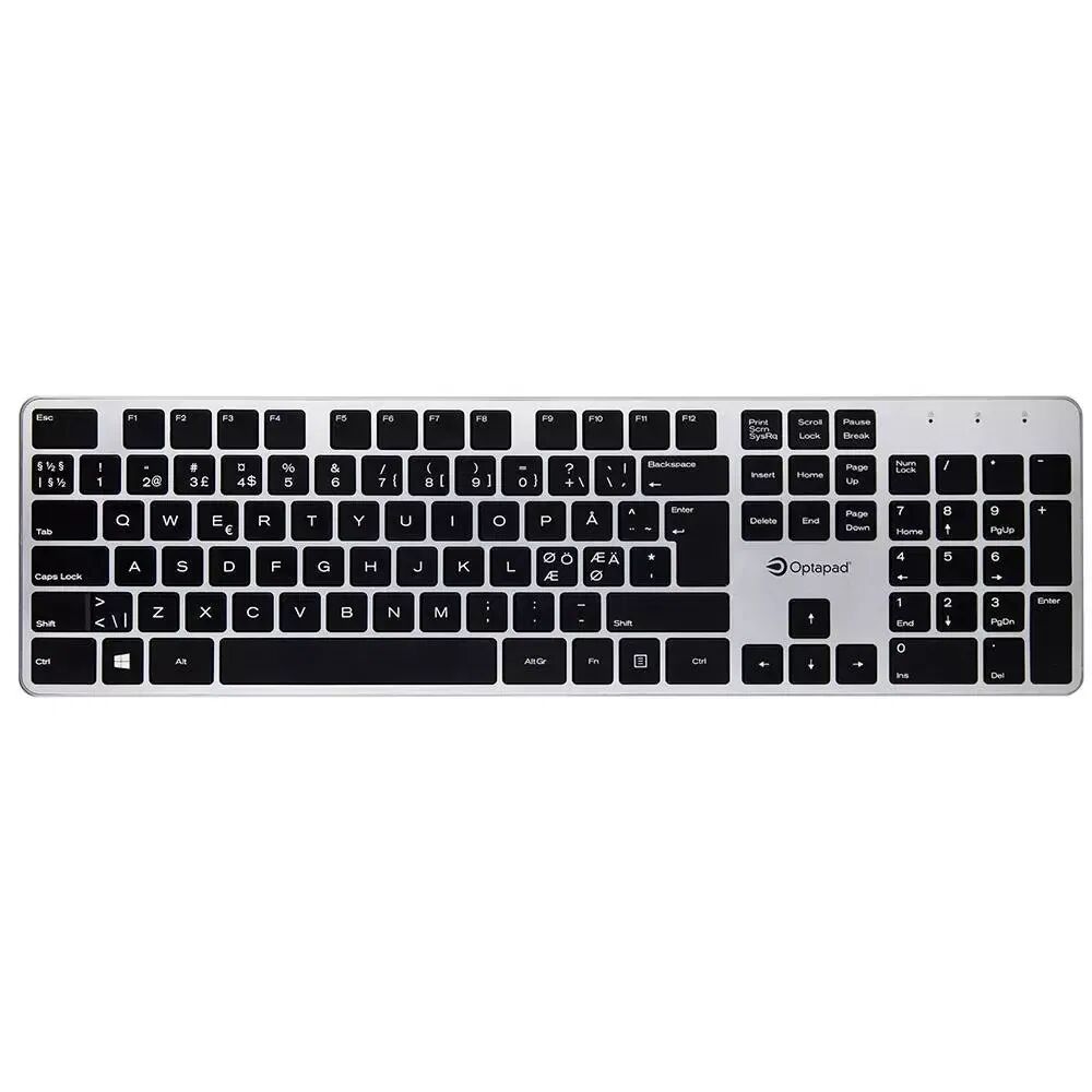 Optapad Wireless Keyboard - Sort / Sølv