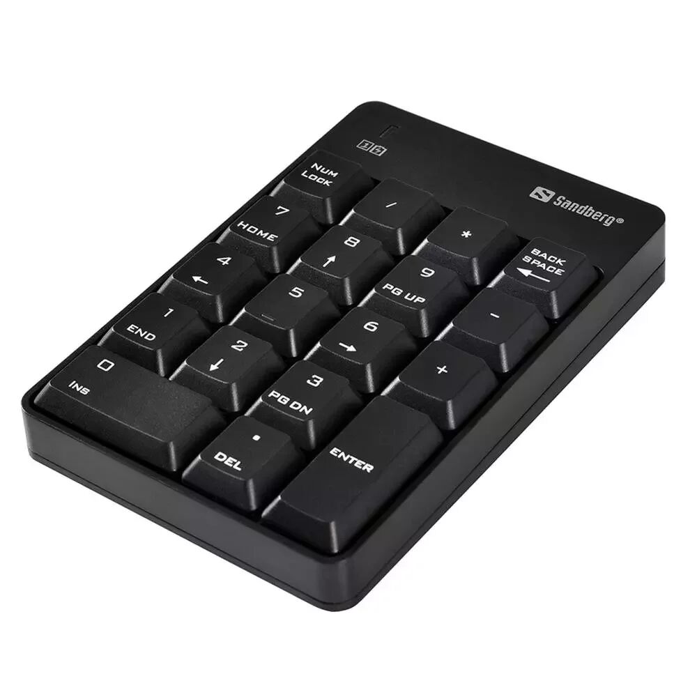 Sandberg Wireless Numeric Keypad 2 - Numerisk Tastatur - Svart