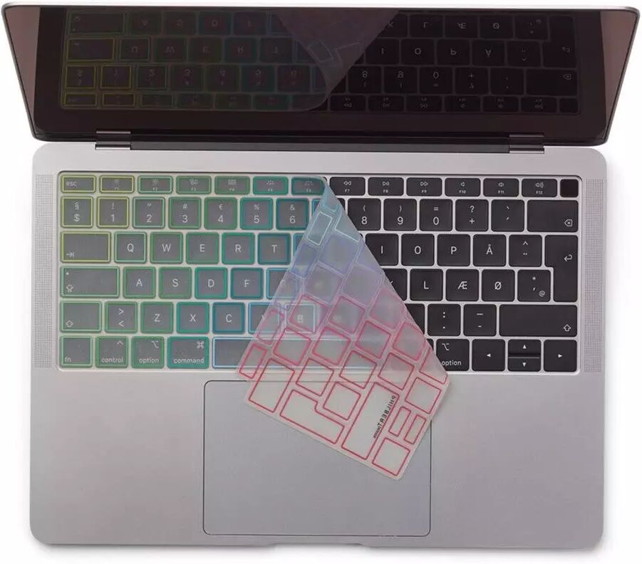 Philbert MacBook Air (A1932) Keyboard Deksel m. Nordisk Tastatur - Transparent / Rainbow