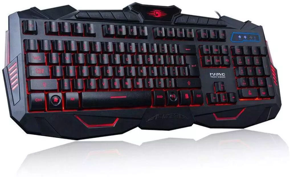 Marvo K400 Gaming Multimedia Backlit Keyboard Nordisk - Svart