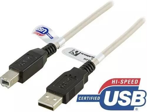 Deltaco Hi-Speed USB-A til USB-B (Skriverkabel) - Svart