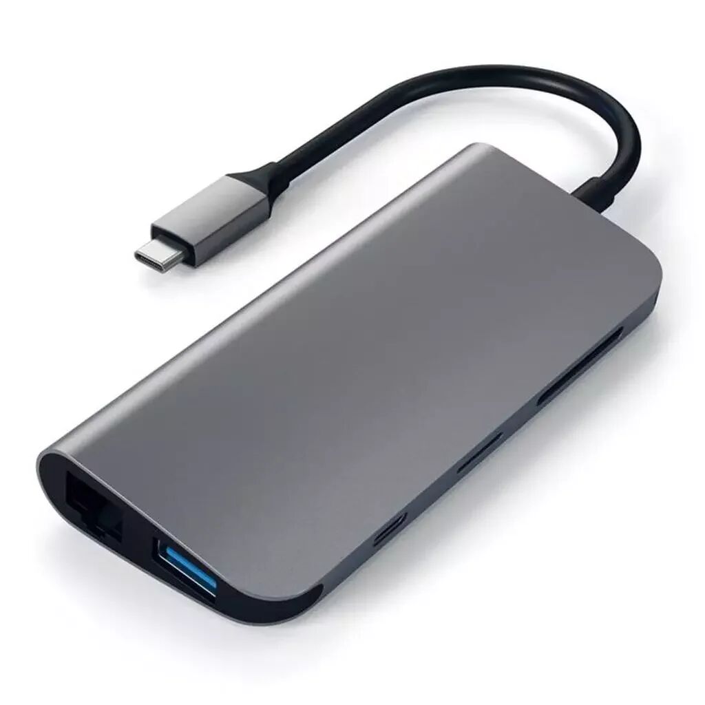 Satechi USB-C Multimedia Adapter 4K HDMI/Mini DisplayPort Gigabit Ethernet - Space Grey