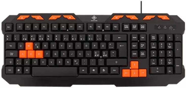 Deltaco DK110 Membrane Gaming Tastatur Dansk