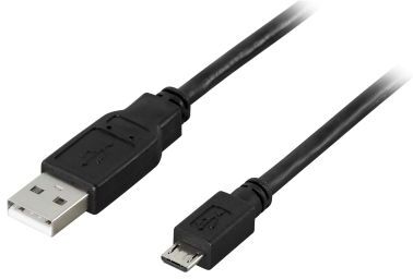 DELTACO DELTACO USB 2.0 Type A til Micro-B USB, 5-pin, 1m, svart 7340004661290