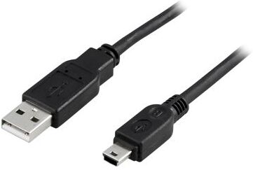 DELTACO DELTACO USB 2.0 kabel Type A han - Type Mini B han 1m, svart 7340004649847