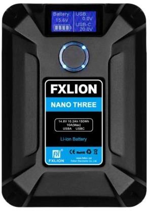 Fxlion V-Lock Nano Three Batteri 14.8v, 150wh. D-Tap, Usb-A, Usb-C Inn/ut