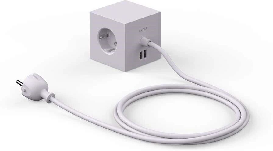 Avolt Square 1 USB A & Magnet 1,8m Gotland Gray - Avolt