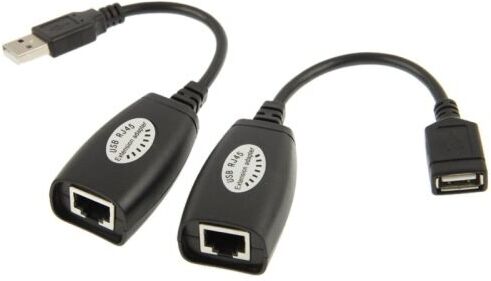 24hshop USB forlengelse 50m RJ45 Extender