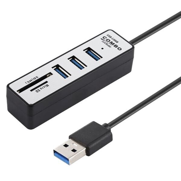 24hshop USBhubb + Kortleser USB 3.0