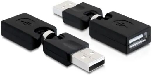 Roterbar vinkeladapter USB-hannkonakt til USB-hunnkontakt