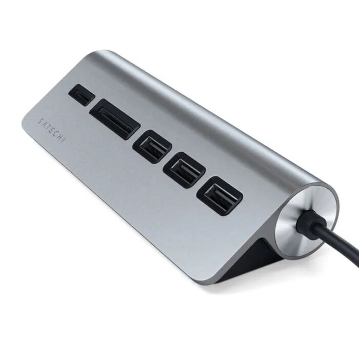 Satechi USB-C-hub og minnekortleser Space Grey