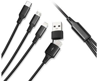 Andersson 3 in 2 Braided USB Cable 1,2M 3A