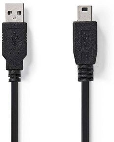 Sony Ericsson Nedis USB 2.0-Kabel USB A hane - Mini B hankontakt Rund 2 m Svart